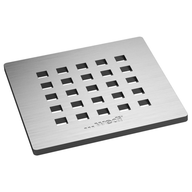 Wedi Fundo Fino Ablaufrost 5.1 Quadratisch Massiver Edelstahl