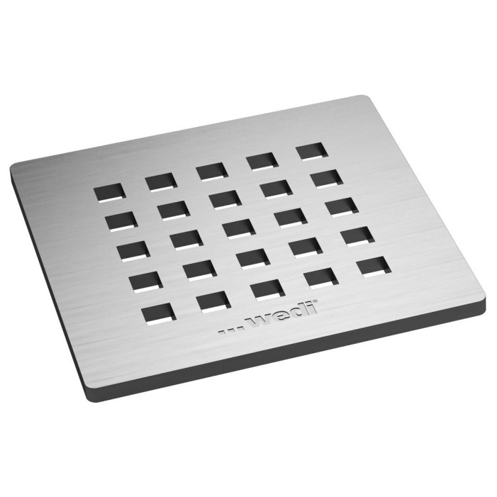 Wedi Fundo Fino Ablaufrost 5.1 Quadratisch Massiver Edelstahl