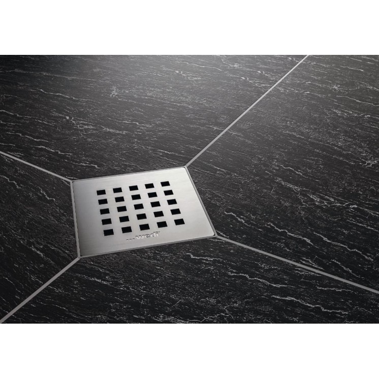 Wedi Fundo Fino Ablaufrost 5.1 Quadratisch Massiver Edelstahl